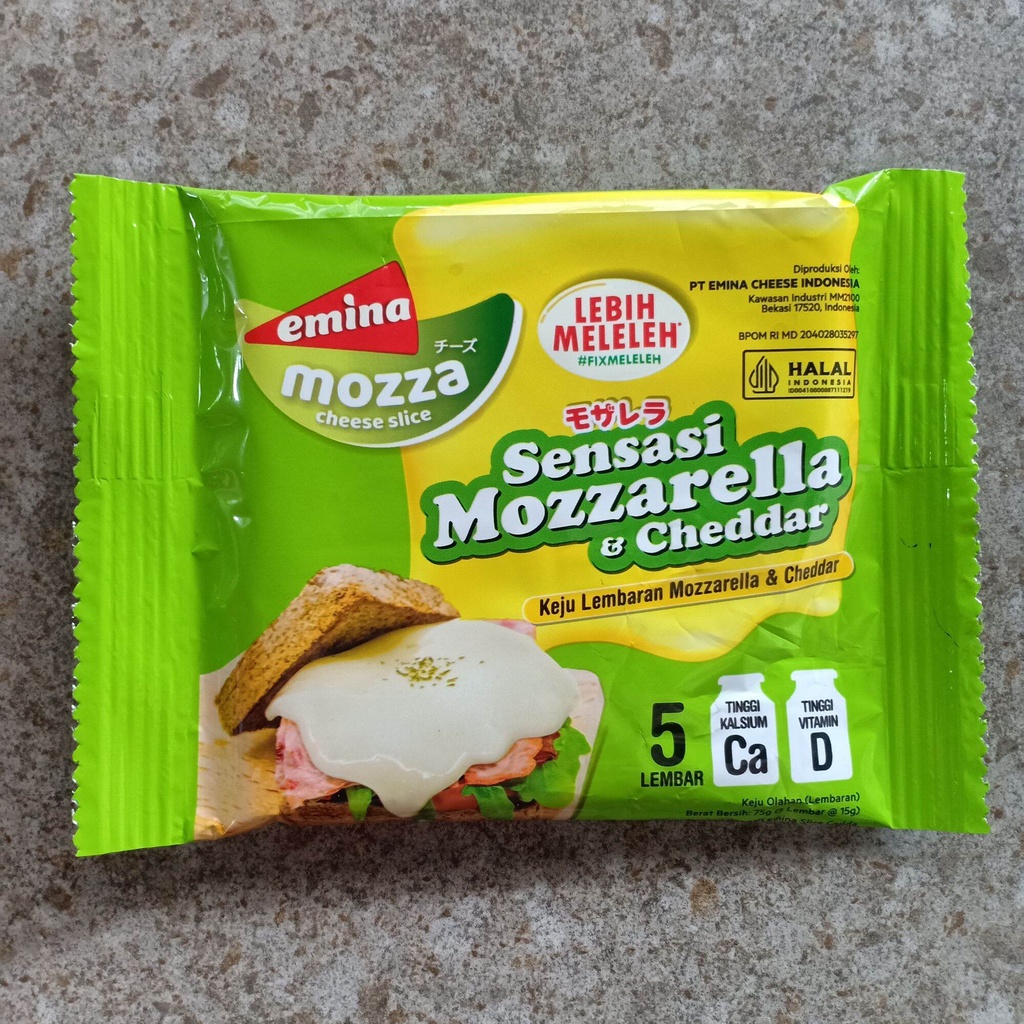 

Emina Cheese Slice Mozza 5 Lembar