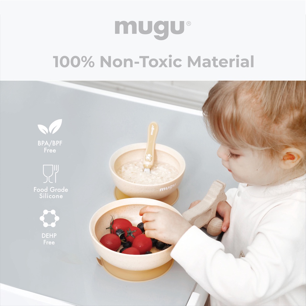 Mugu - Wheat Straw Antispill Suction Bowl / Mangkok Makan Anak