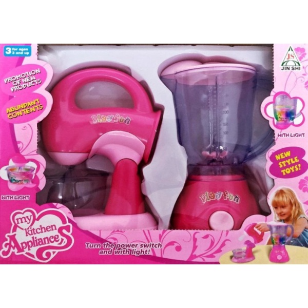 Jual Mainan Anak Blender dan Mixer Baterai Set My Kitchen Appliances 018-03 Berkualitas