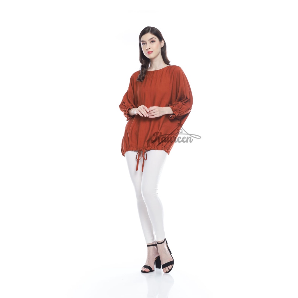 Kemeja Blouse wanita Linen Polo / Kemeja Style Korea