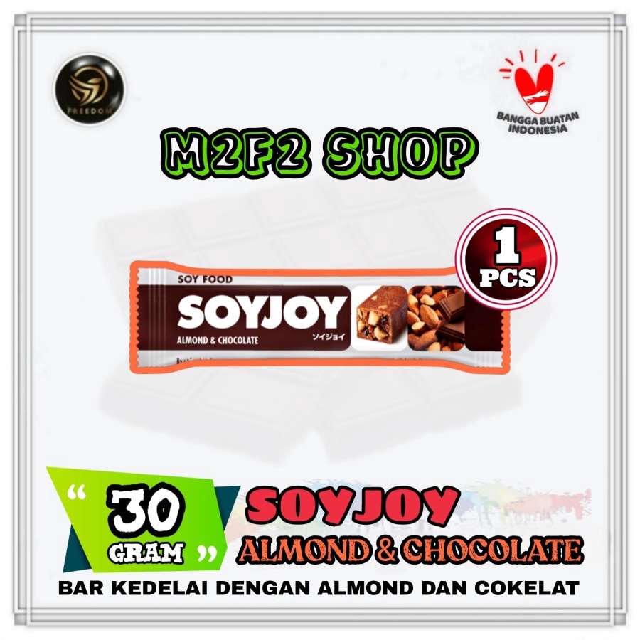 

SOYJOY Almond & Chocolate | Kacang Cokelat - 30 gr (Kemasan Satuan)