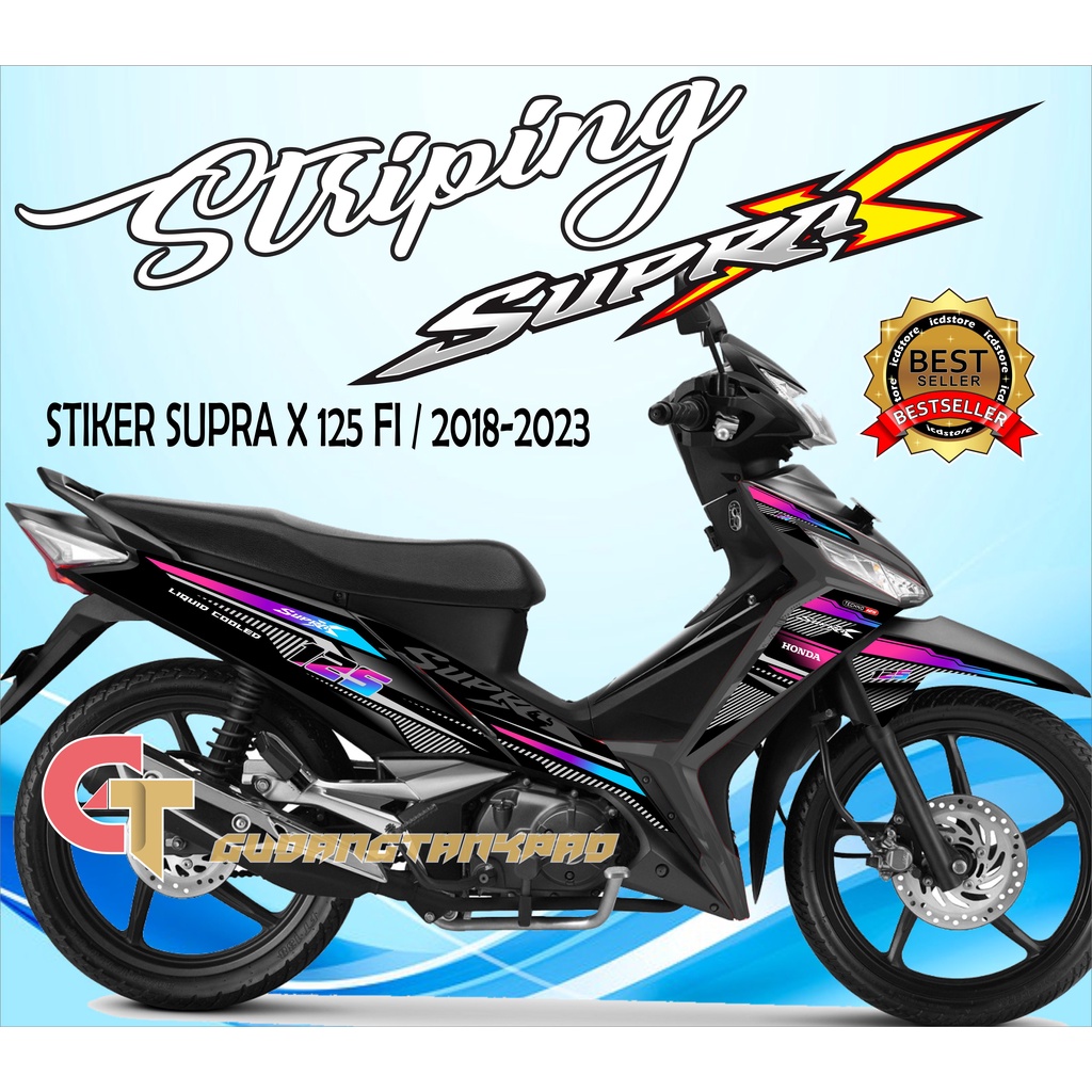 STRIPING SUPRA FI 125 / STIKER STRIPING SUPRA 125 FI VARIASI PELANGI / SUPRA 125 FI / RAINBOW