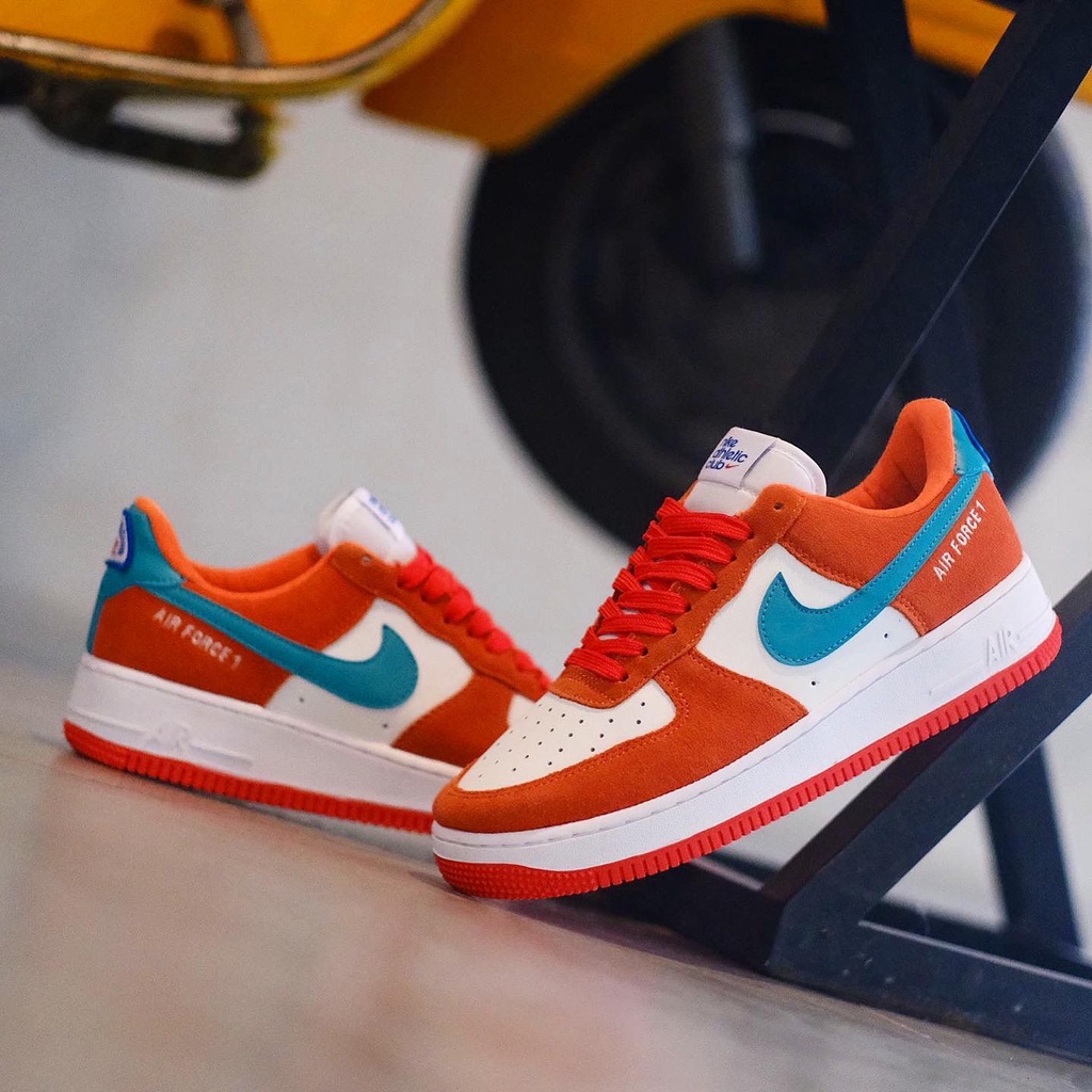 NIKE AIR FORCE 1 '07 LV8 ATHLETIC CLUB ORANGE WASHED TEAL