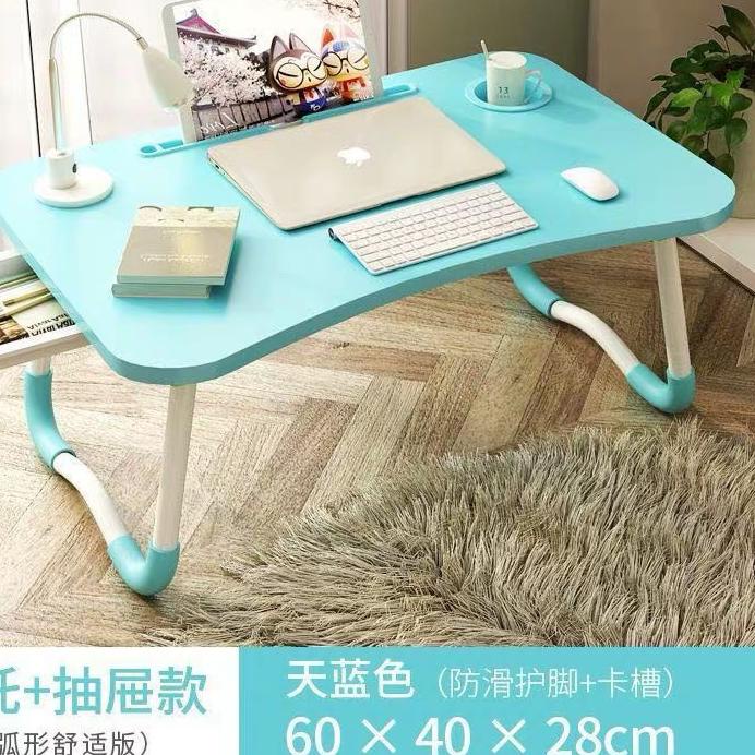 ☃ Meja Belajar USB Meja Laptop Laci Meja Lipat USB + Laci ☜