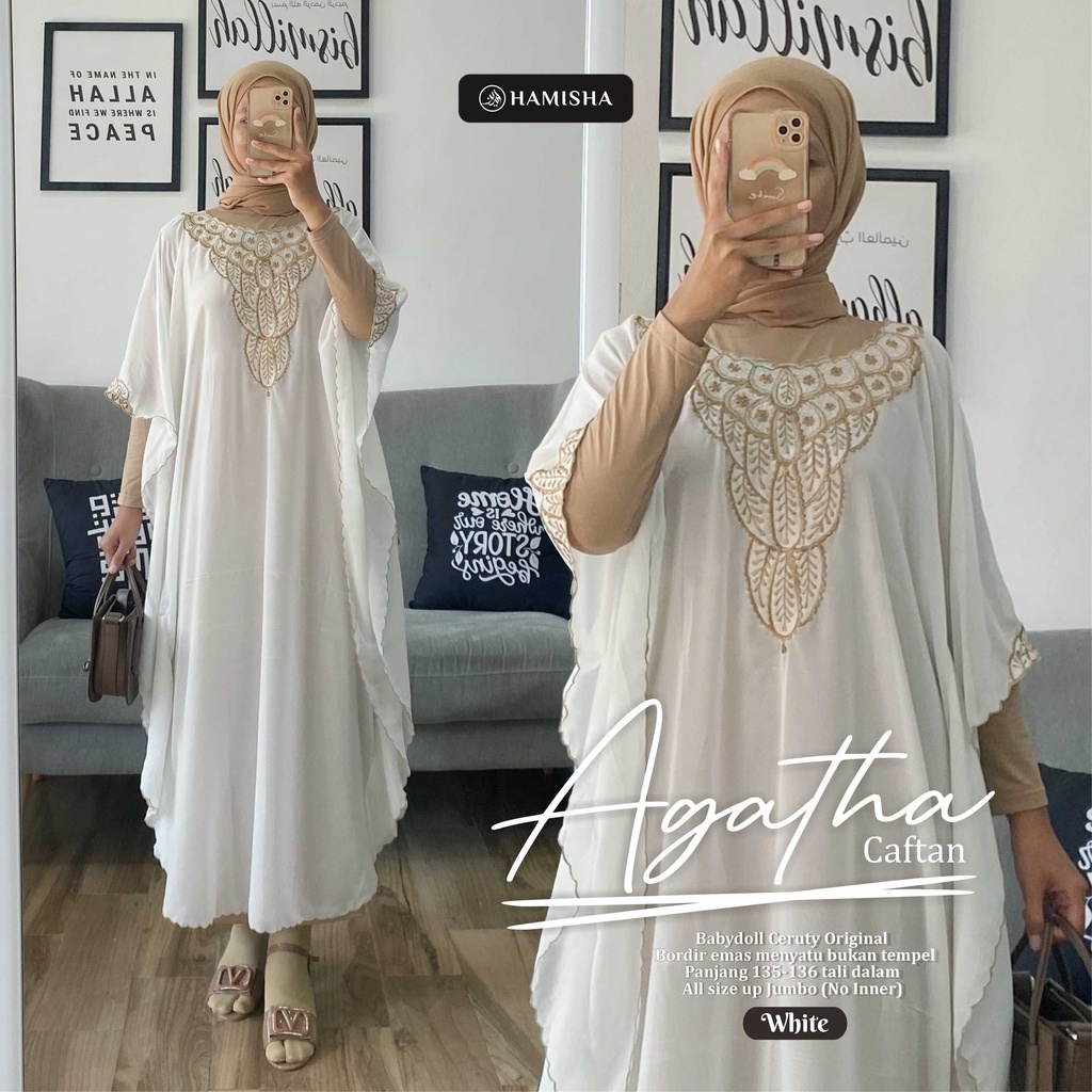 AGATHA kaftan gamis muslim cantik original produk murah grosir isyana