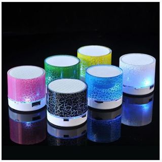 Speaker Bluetooth S10 Lampu LED Super Bass / Speaker Wireless S-10 CRECK Effect Motif Retak Mini Corak Kaca Crack A2DP [MF]