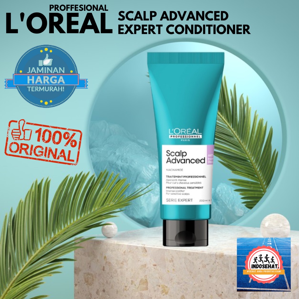 LOREAL Serie Expert Scalp Advanced Intense Soother Conditioner - Kondisioner Perawatan Kulit Kepala Berminyak Sensitif 200 ml