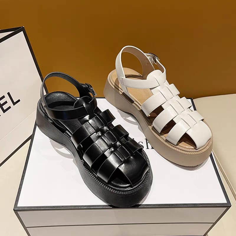 COD Sneakersdaily 1286 Sandal Wedges Wanita Sandal Korea Style