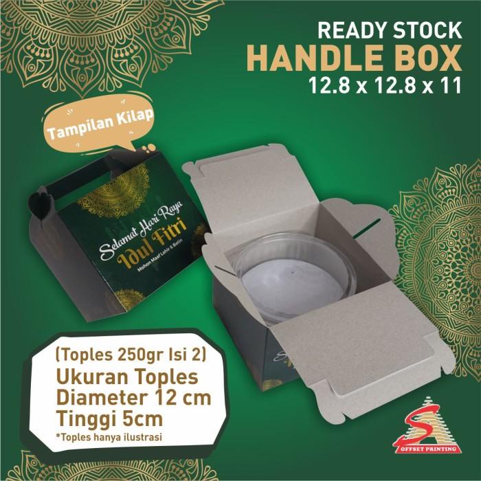 

12.8x12.8 x11 Hampers Lebaran/Box idul Fitri/Kue kering 250gr isi 2