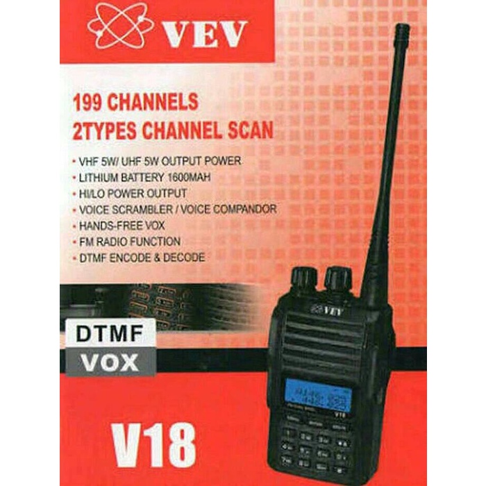 Ht Vev V18 Dualband Vhf Dan Uhf
