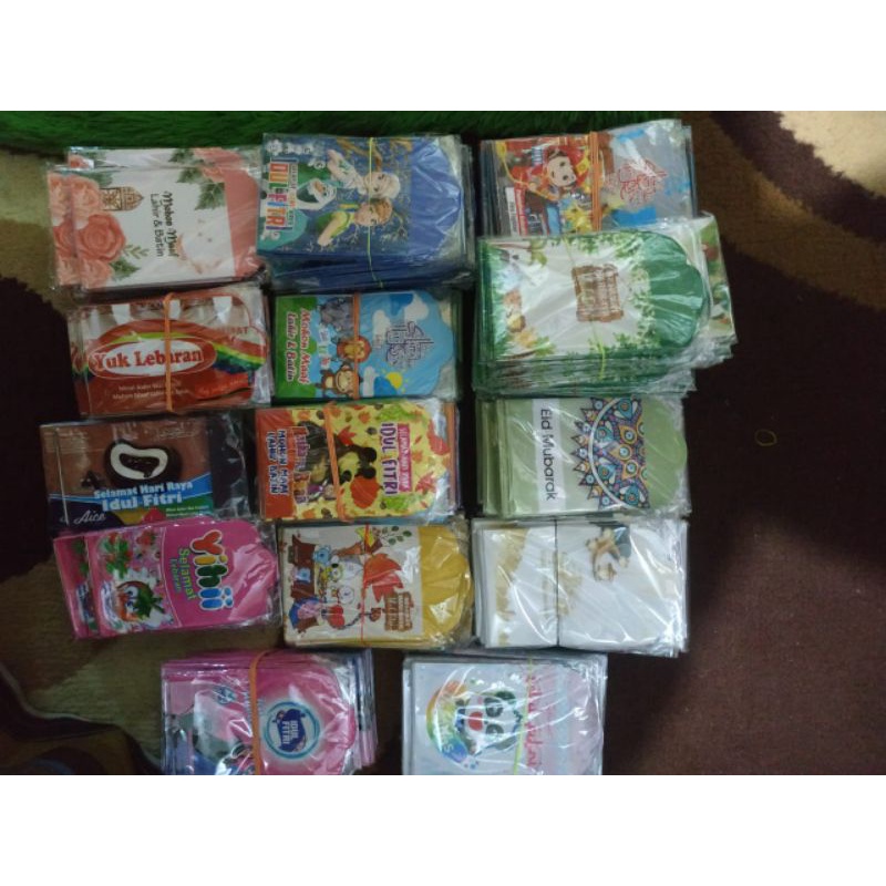Amplop Lebaran Angpau Motif Aestetik Muslim Snack Karakter Kartun