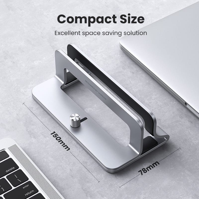 Stand Holder UGREEN Vertical Laptop Stand Alumunium Alloy SIlver - Ugreeb 20471 60643 Stand Macbook