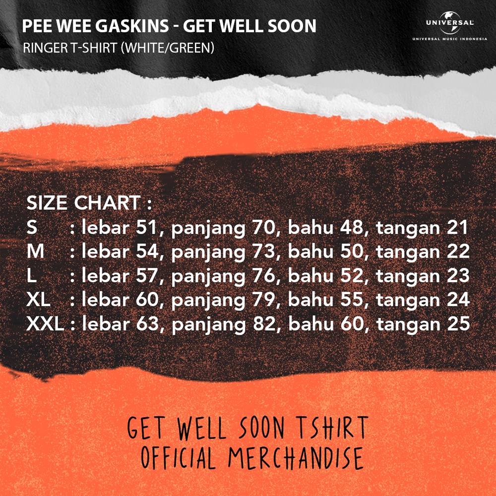 Pee Wee Gaskins - Get Well Soon Ringer T-Shirt (White/Green)