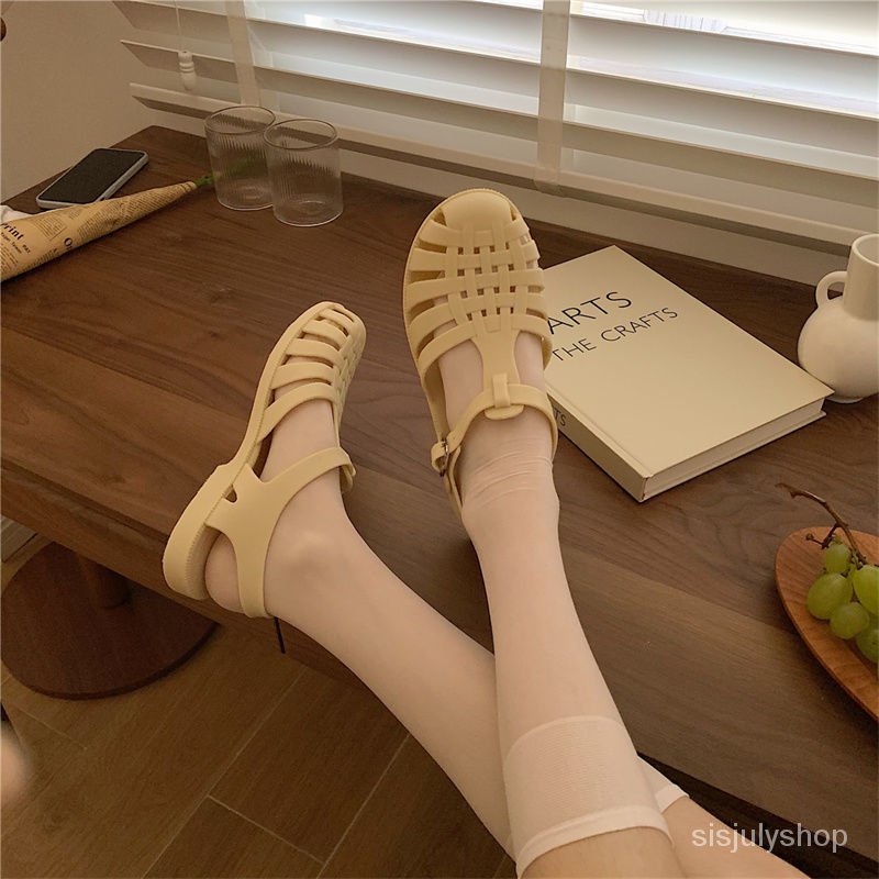 [✅BISA COD] #Sisjuly# Melissa/Sandal datar wanita/Sandal anyaman wanita/Sandal vintage wanita