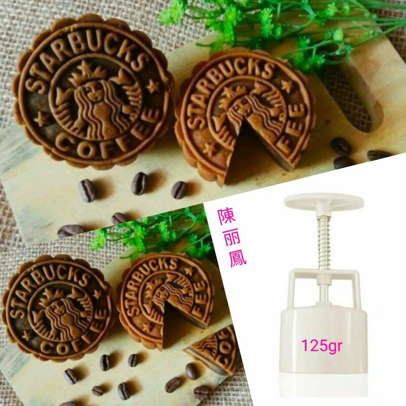 cetakan mooncake starbuck /cetakan kue bulan starbucks