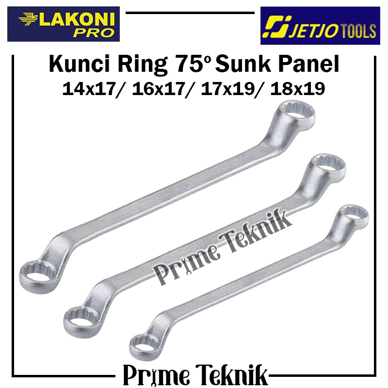 Kunci Ring 14x17 16x17 17x19 18x19 mm 75 Derajat JETJO LAKONI Degree
