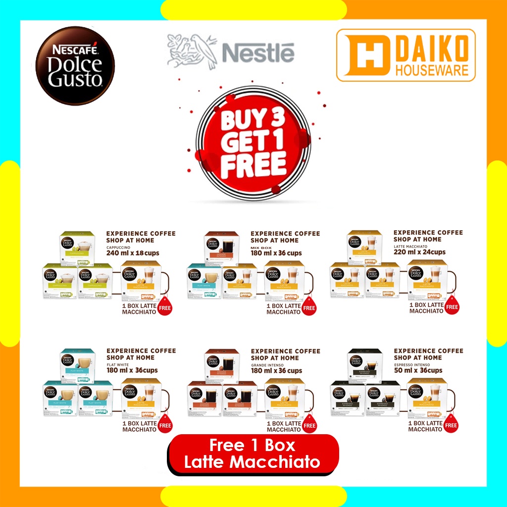 Capsule NDG Nescafe Dolce Gusto PROMO BUY 3 GET 1 FREE 1 BOX Capsule NDG Cappuccino Original Nestle