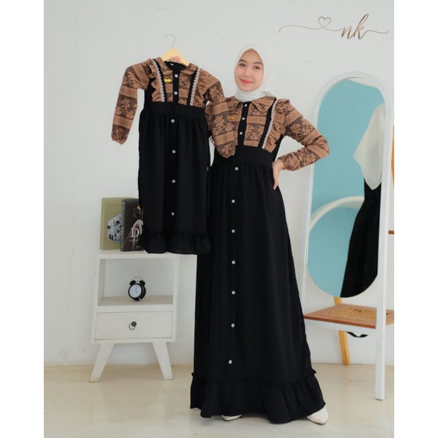 DRESS COUPLE BROKAT ORIGINAL NK/GAMIS CRINGCEL MOM KIDS