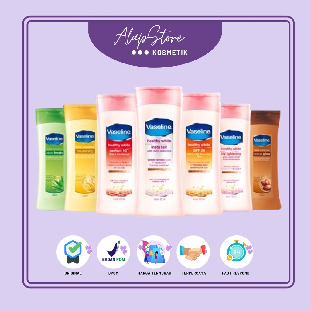 Vaseline Hand And Body Lotion I Health Bright Uv Extra I Perfect I Uv I Uv Extra I Aloe