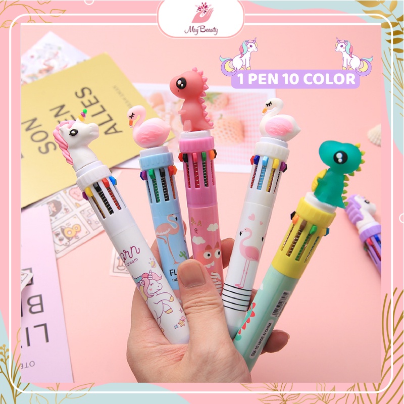 MSY  PULPEN  KARAKTER LUCU DOLL 3D 10 WARNA PULPEN TULIS