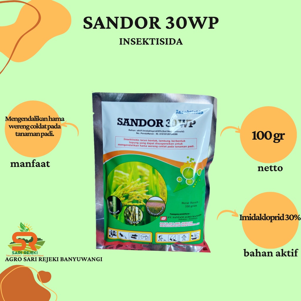 SANDOR 30WP 100GRAM INSEKTISIDA IMIDAKLOPRID