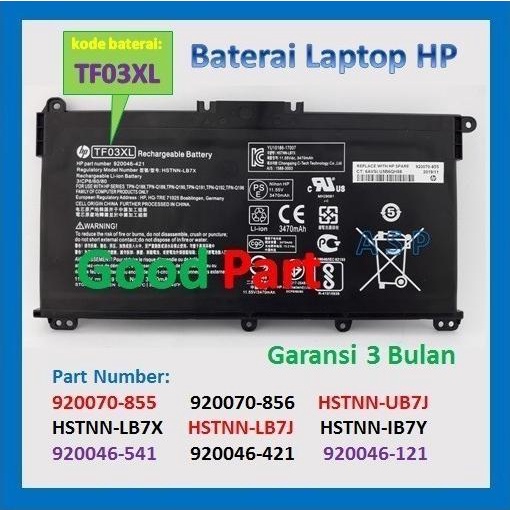 Baterai laptop HP Pavilion 14-BF193TX, 14-BF194TX, 14-BF195TX