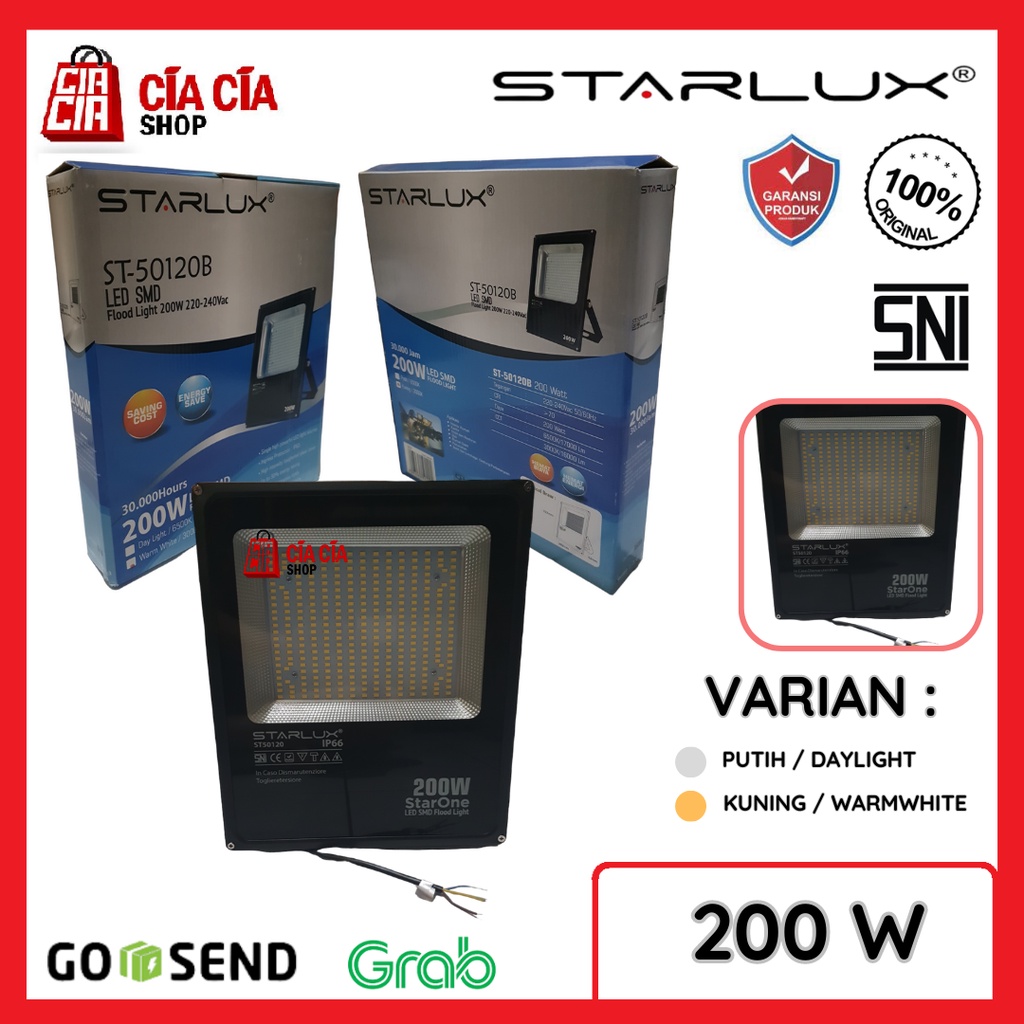 STARLUX STARONE Lampu Tembak 200 WATT Lampu Sorot LED 200W LED Flood Light 200 W