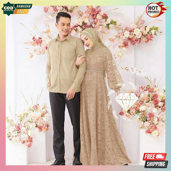 Bju Pesta Lamaran Murah Sarimbit Couple Gamis Busui Lebaran Terbaru Gms Couple Cwo Cwe Elegan Gamis 