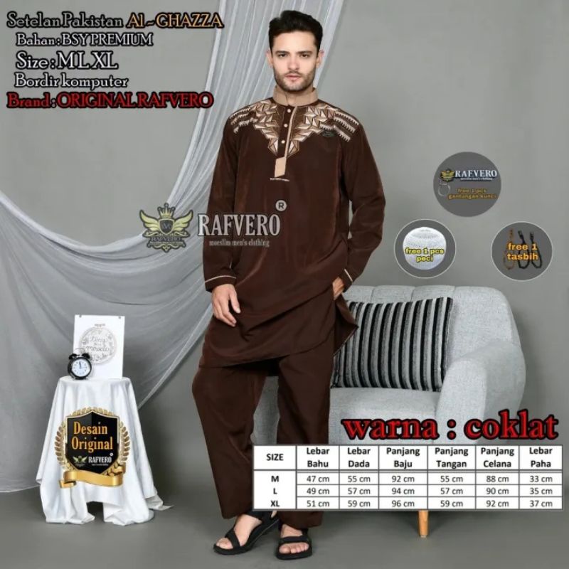 Setelan Kurta Pakistan - Setelan Pakistan pria muslim - Setelan Koko