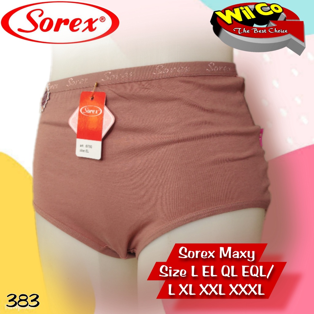 K383 - (Harga Per 1 Potong) CELANA DALAM WANITA JUMBO PAKAIAN WANITA PAKAIAN DALAM SOREX SIZE L - EQL