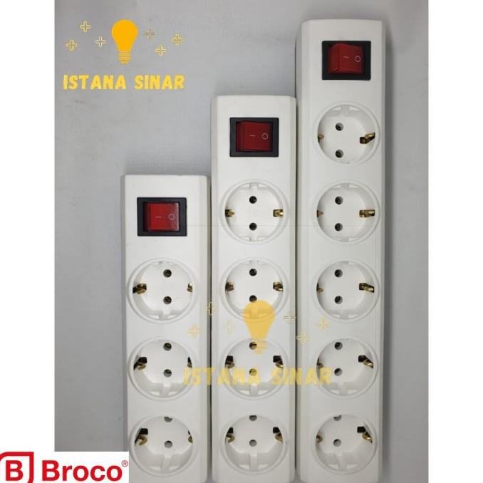 JUAL STOP KONTAK BROCO SAKLAR 3 4 5 6 LUBANG / TERMINAL / COLOKAN LISTRIK