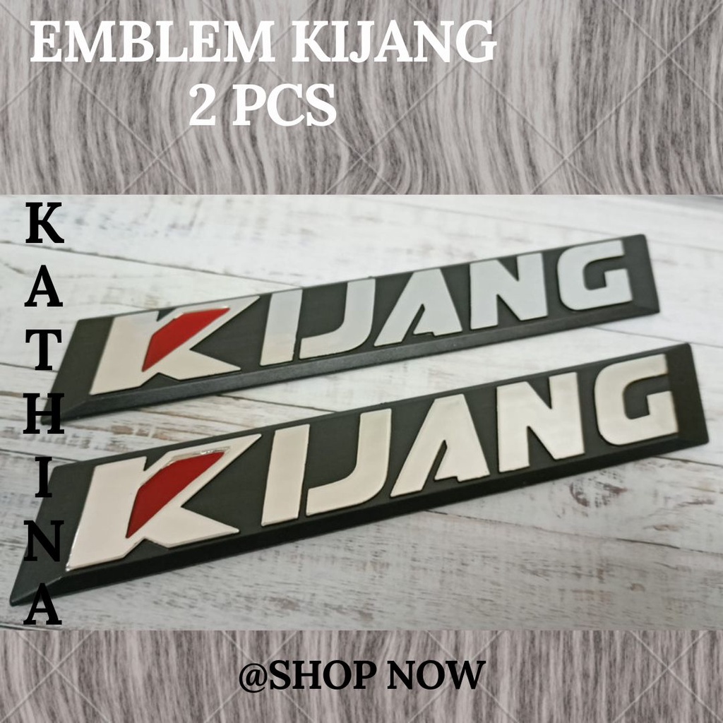 Paket Emblem Logo Stiker Mobil Kijang Super Grand Tulisan Kijang Krom