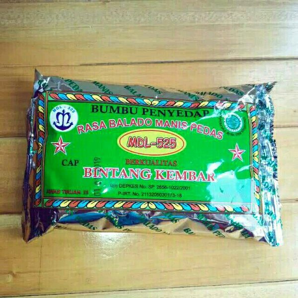 

Bumbu Penyedap Balado Pedas Manis Cap Bintang Kembar 250 Gram