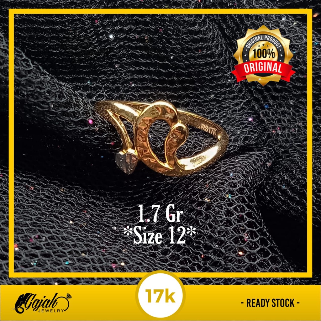 Cincin Emas 17K - 1.7 Gr Kadar 750 - 4428