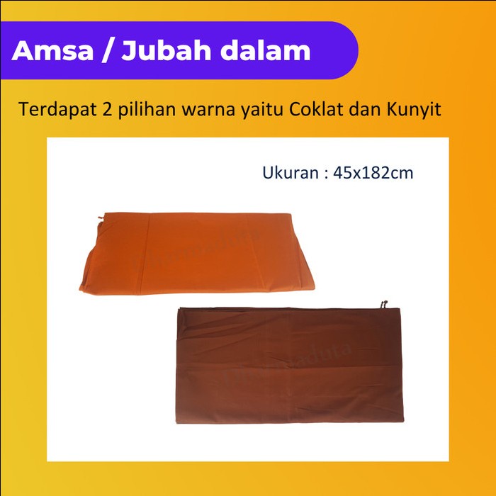 JUBAH DALAM SARUNG BHANTE BHIKKU THERAVADA CIVARA THAILAND KATUN ASLI