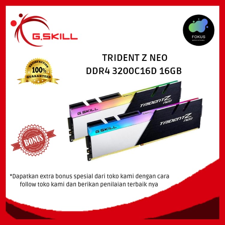 G.Skill Trident Z Neo DDR4 3200MHz CL16 16GB [F4-3200C16D-16GTZN]