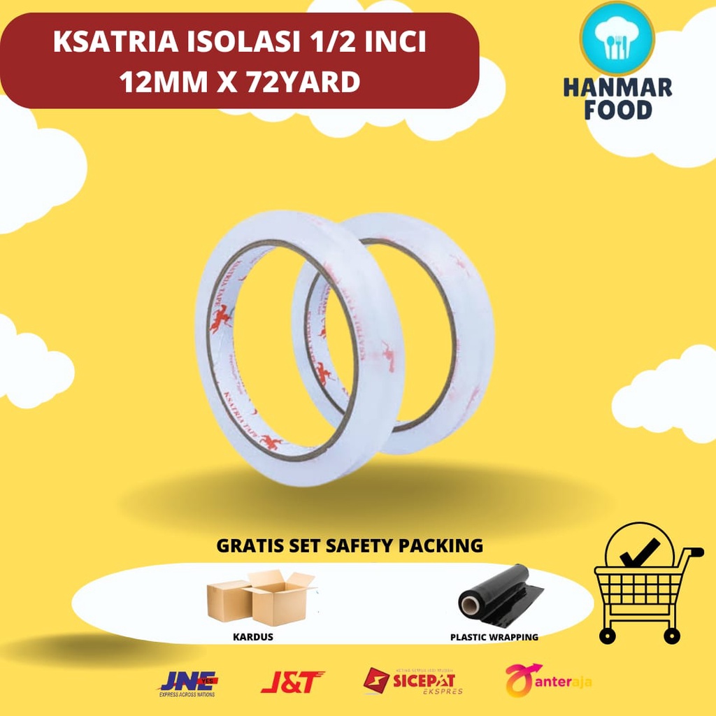 

Ksatria Lakban 12mm x 60yard Bening