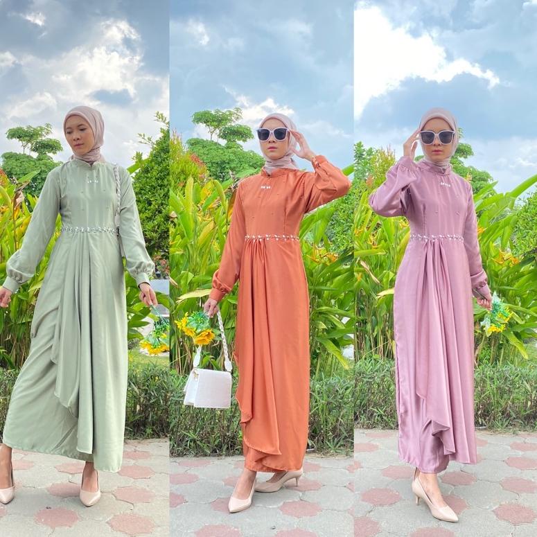 MURAH MERIAH selia dress by elslook (READY STOK TANPA PO) kondangan dress maxmara gaun silk dress fu