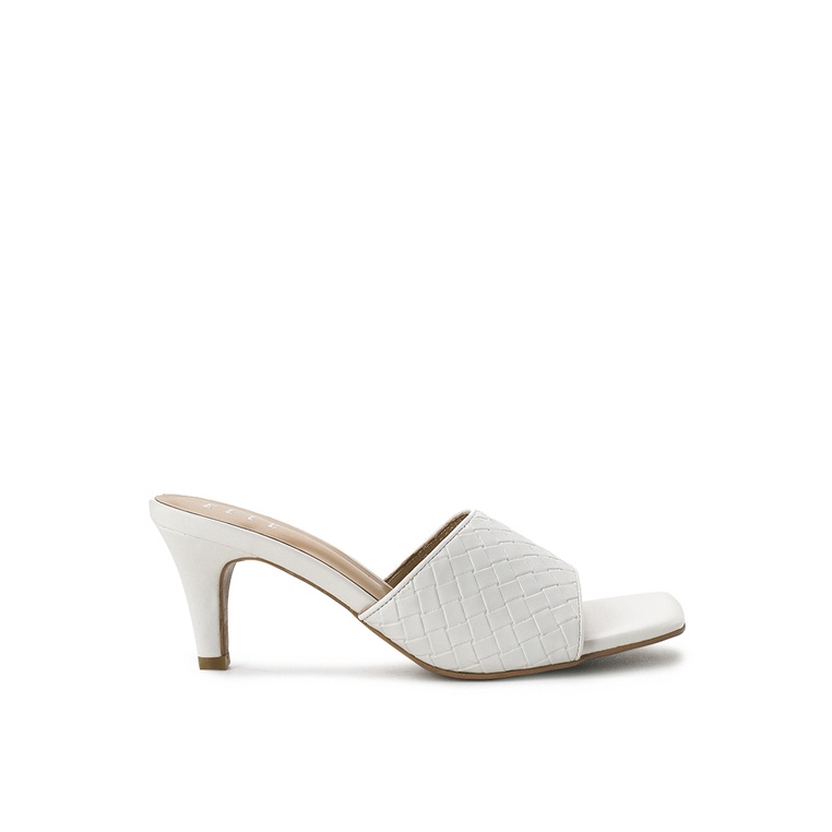 Sepatu Heels ELLE Original PU insole Outdoor Fashion Ori 100% Ladies 30268Za Wanita Women Putih Open