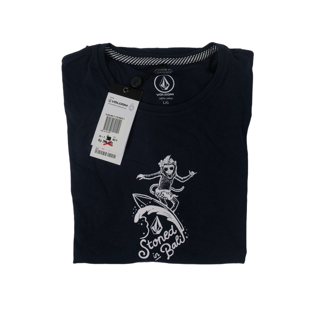 Kaos Volcom MBM Stone in Bali Navy Original