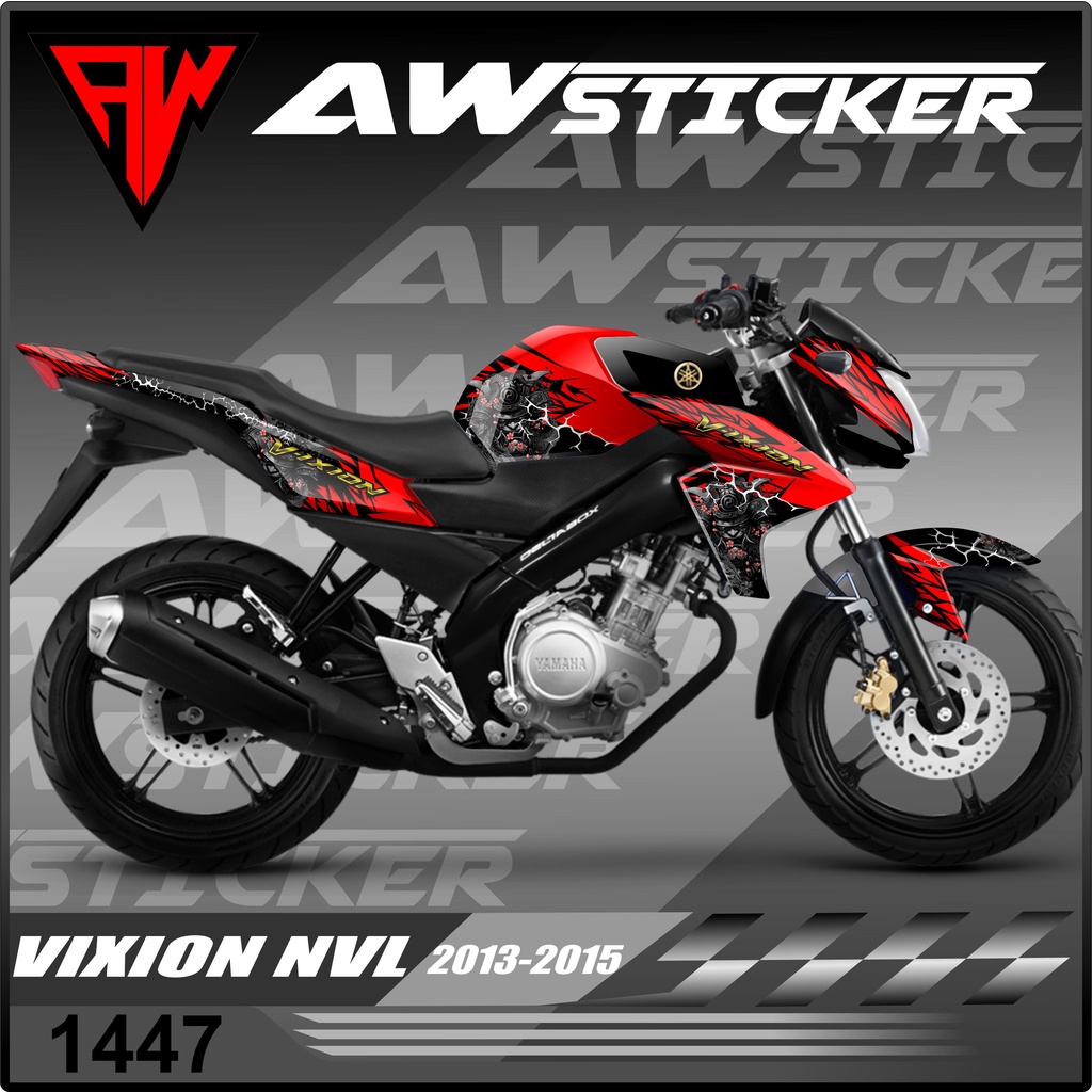 Sticker Decal Vixion  Nvl Vixion lightning 2013 2014 2015 Decal Vixion Desain Samurai AW1447
