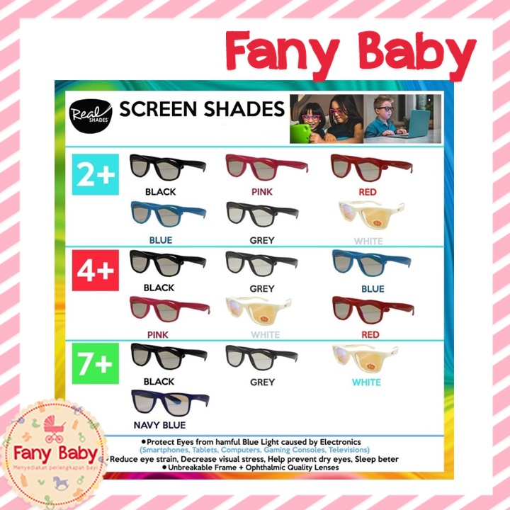 REAL SHADES SCREEN SHADES KID 2+