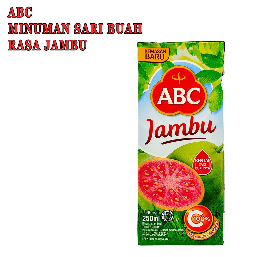 Minuman Sari Buah * ABC Juice Jambu * Rasa Jambu * 250ml