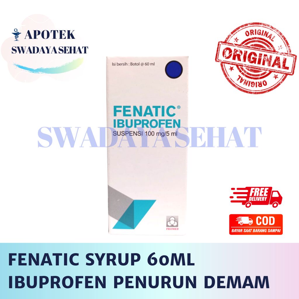 FENATIC SYRUP 60ML Ibuprofen Sirup Penurun Demam Sakit Kepala 100MG/5ML