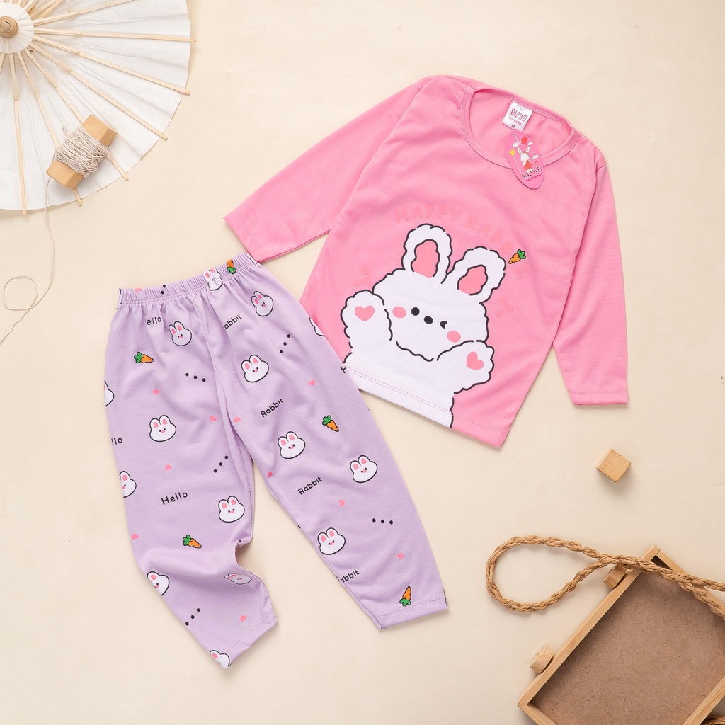 Setelan Anak &amp; Bayi Piyama Tidur Colourfur Print Set / Baju Anak Anak Unisex 0 - 4 Tahun/ Baju Tidur Anak Bayi / Baju Anak Perempuan / Baju Anak Laki Laki