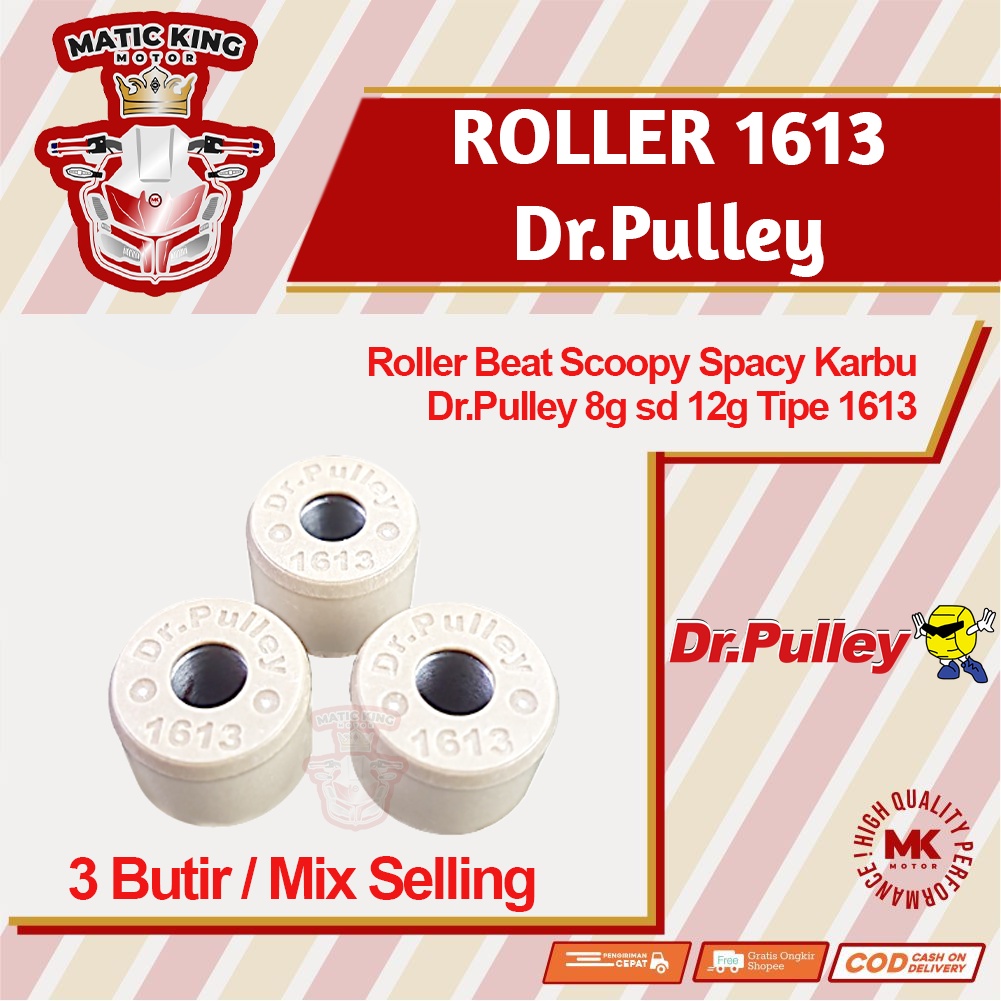 Roller racing Beat Scoopy Spacy 110 Karburator Dr pulley tipe 1613 per 3 butir