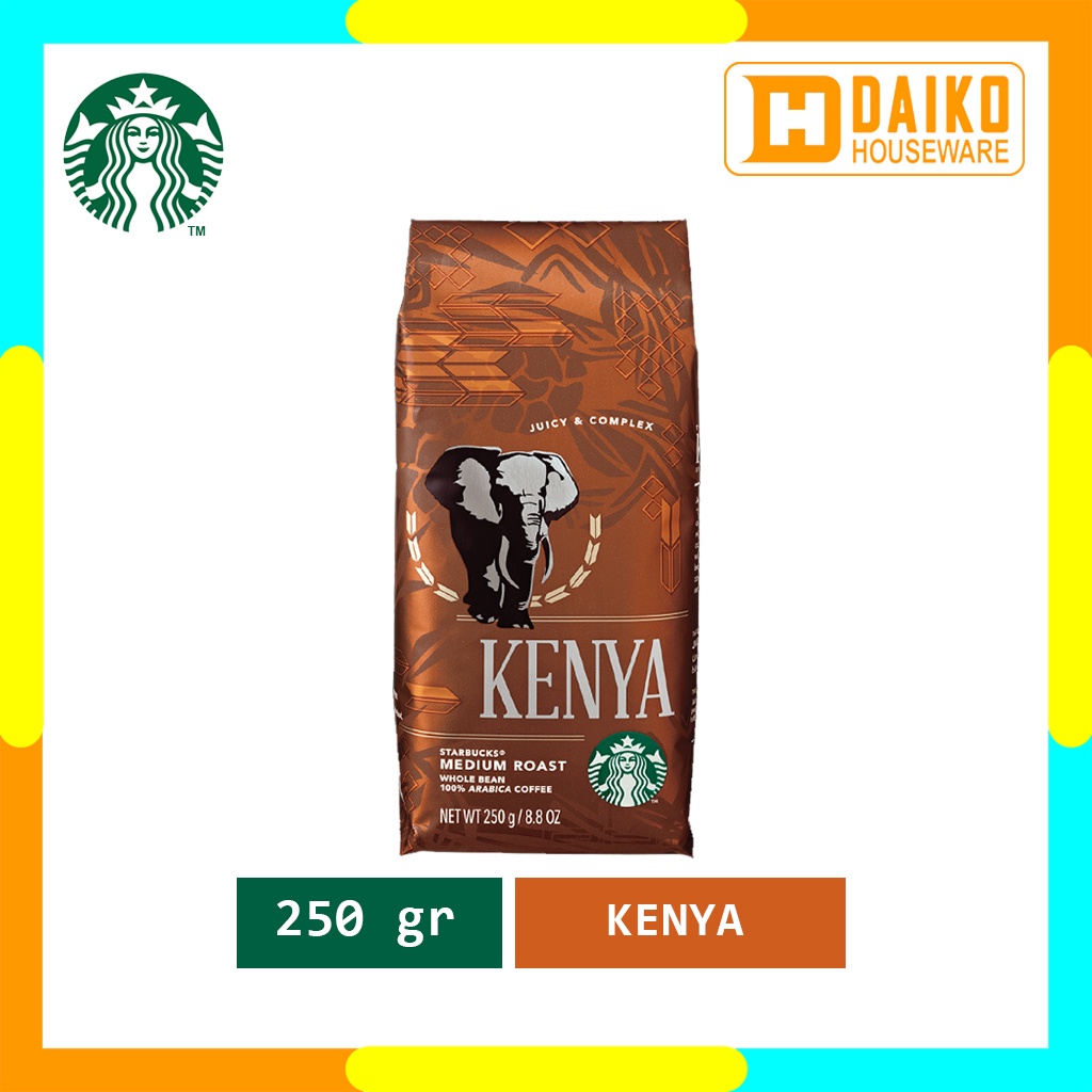 Kopi Starbucks Whole Bean Kenya Medium Roast Coffee Sachet Bag 250gr Kopi Biji Panggang