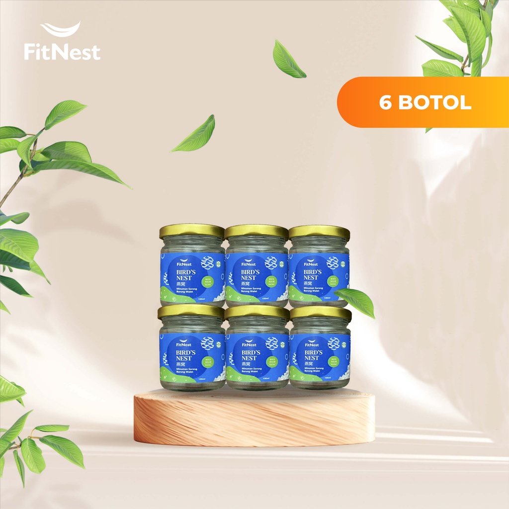 

FitNest Drink Paket 6 Botol | Tersedia Dalam 3 Varian (Rock Sugar, Honey dan Pandan) | 100% Sarang Walet Murni . Bird's Nest Drink . Minuman Sarang Burung Walet