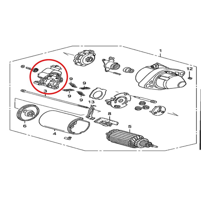 Carbon Brush Dinamo Starter Innova/Fortuner/Hilux 04-12 Bensin 0004320 #Original