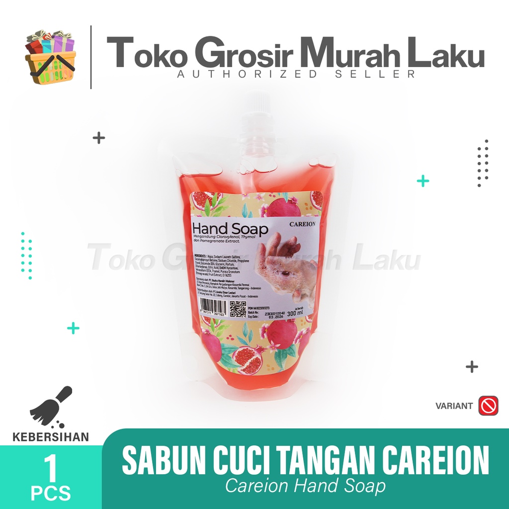 CAREION HAND SOAP POMEGRANATE HAND WASH SABUN CUCI TANGAN 300ML REFIL